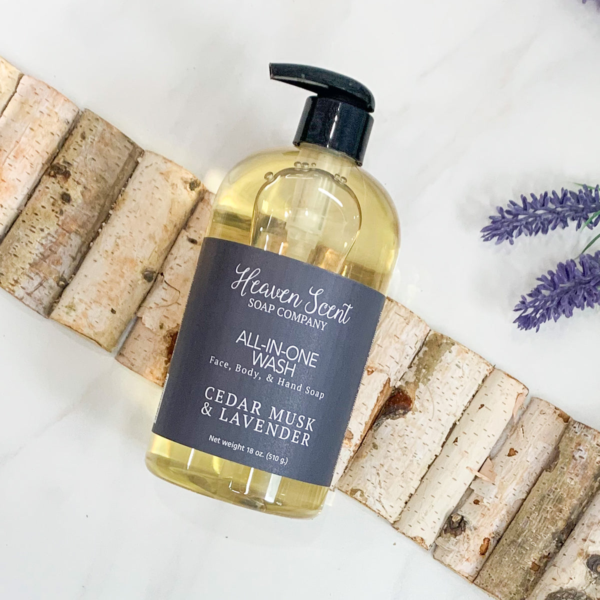 Cedar Musk & Lavender AllInOne Wash Heaven Scent Soap Company